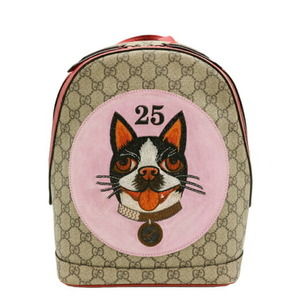 GUCCI Beige Leather Backpack
